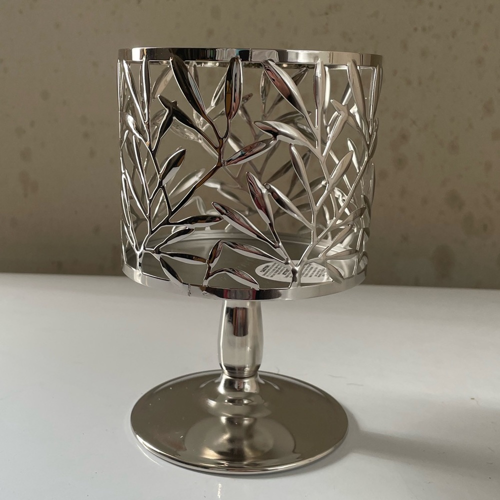 Bath & Body Works Silver Leaf Candle Holder
